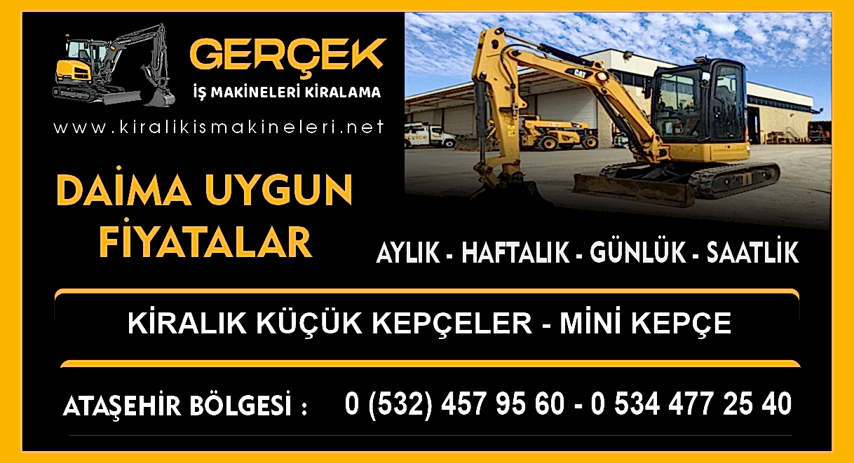 Ataşehir Kiralık Mini Kepçe | Ufak Kepçe Kiralama Hizmeti