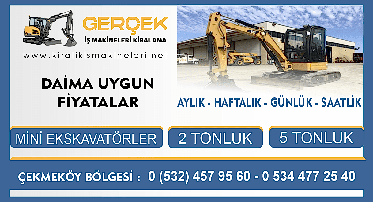 Çekmeköy Kiralık Mini Ekskavatör | Özgür Kiralama