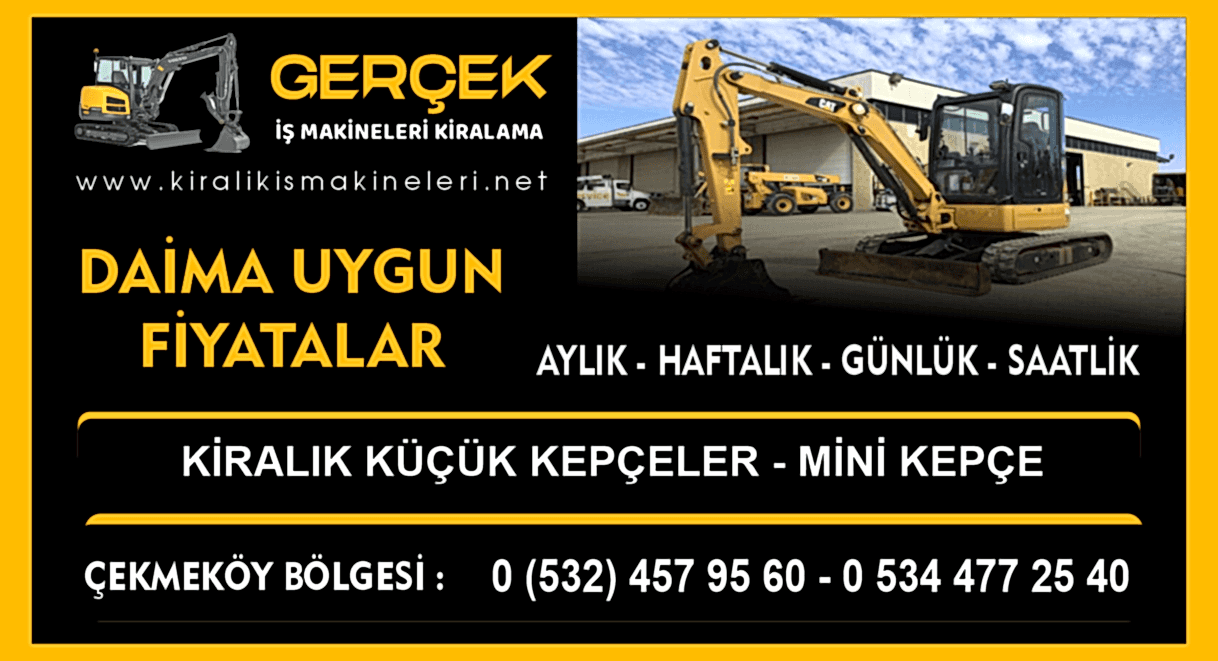 Çekmeköy Kiralık Mini Kepçe | Küçük Kepçe Kiralama Hizmeti