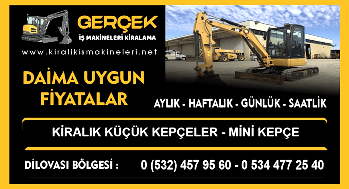 Dilovası Kiralık Mini Kepçe | Küçük Kepçe Kiralama Hizmeti