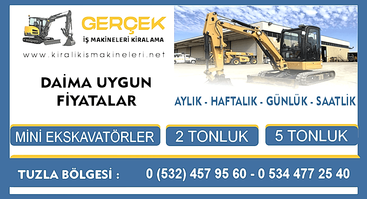 Tuzla Kiralık Mini Ekskavatör | Özgür Kiralama