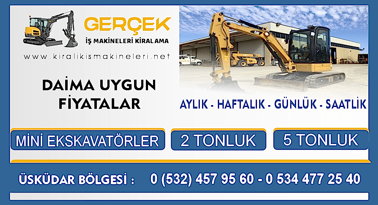 Üsküdar Kiralık Mini Ekskavatör | Özgür Kiralama